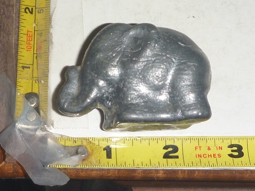 Estatuilla/pisapapeles elefante de plomo pequeño de colección ~2" x 11/2 x 1-14 OZ - Imagen 6 de 9