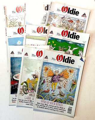 The Oldie x 9 magazines 1999 January - August & December Oldie Publishing