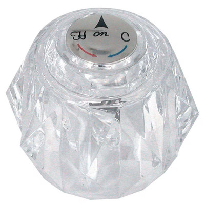 Knob Handle in Clear for Delta Tub and Shower Faucets