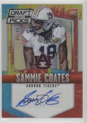 2015 Prizm Collegiate Draft Picks Tie-Dye 5/49 Sammie Coates Rookie Auto RC 7p8