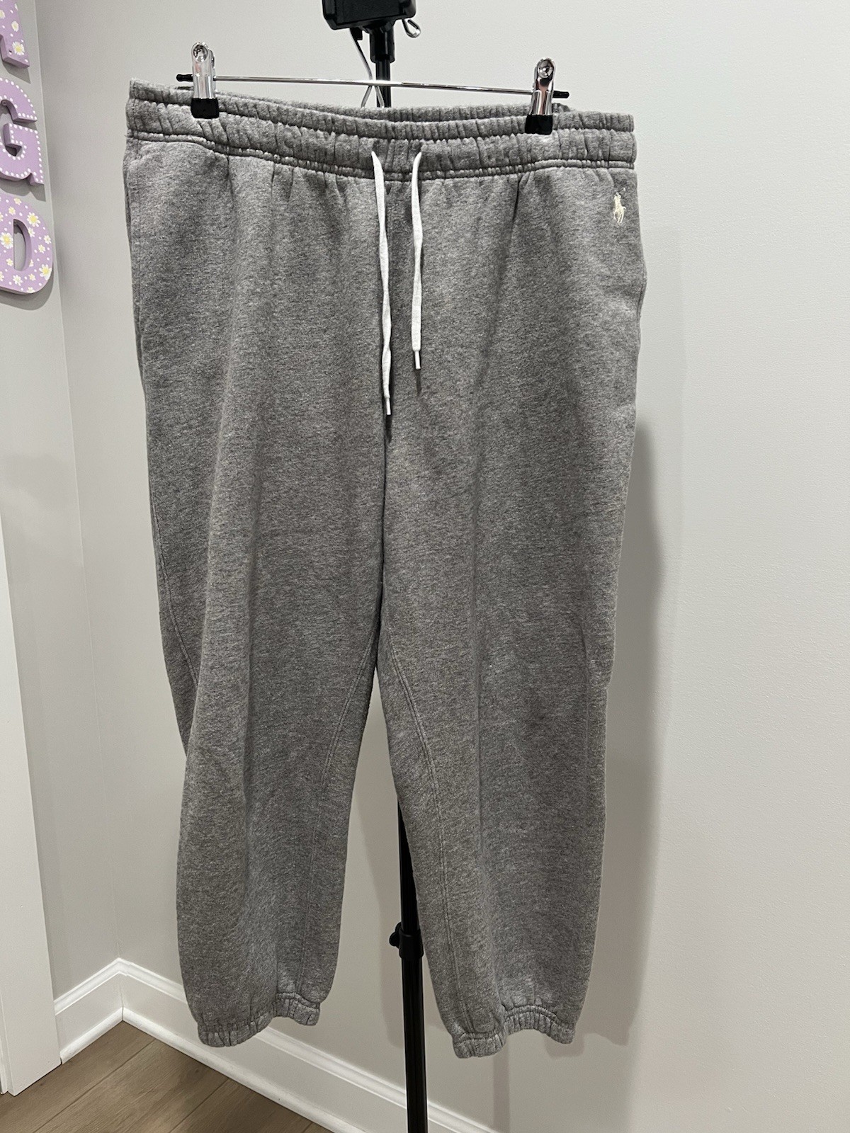 Polo Ralph Lauren Joggers Size Xl Cuffed Fleece Grey