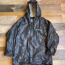 Frogg Toggs Ultra-Lite Rain Jacket Hooded Waterproof Black Youth LG