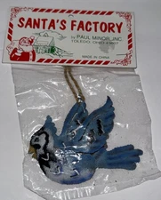 Santa's Factory Blue Bird Ornament by Paul Minor