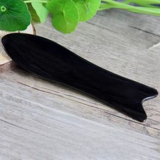 Gua Sha Tool Black Buffalo Horn Fish Shape Facial Massager  Skin Scraper