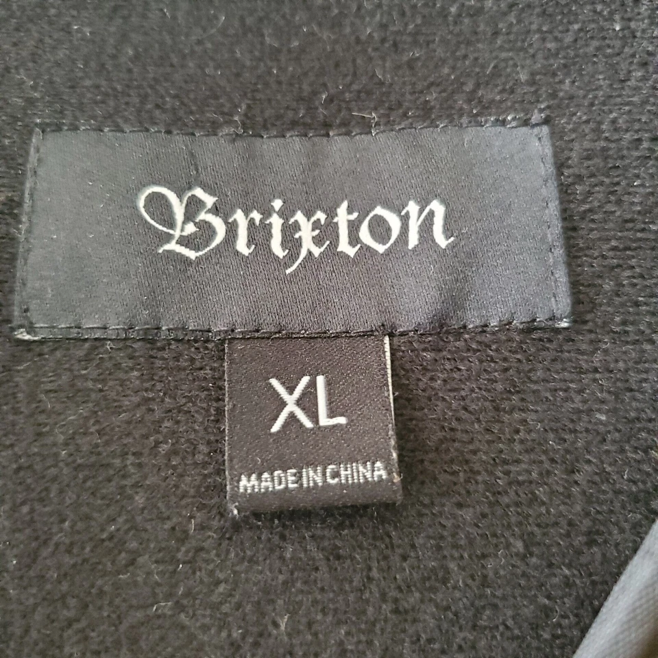 Chaqueta Brixton Para Hombre XL Claxton Alton Negra Con Capucha Cremallera Completa Forrada Cortavientos Foto 3 de 4