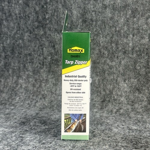 7’ Peel & Stick Tarp Zipper Door Add To Any Tarp For Easy Access Homax Cinchtite - Picture 6 of 13