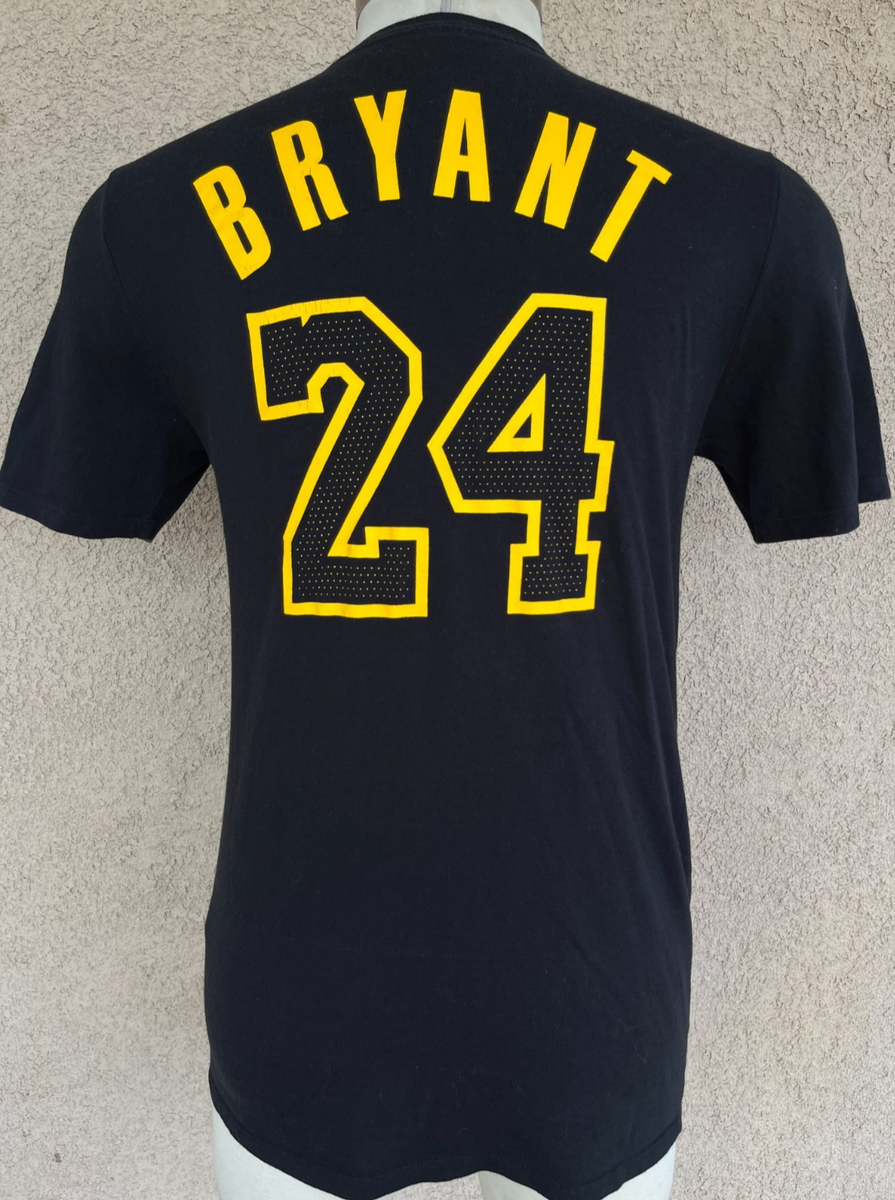 Nike Tee Los Angeles Lakers Kobe Bryant #8/24 Black Cotton T-Shirt