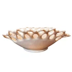 Westmoreland Doric Lace Edge Blush Pink Milk Glass Fruit Bowl MCM Decor Vintage