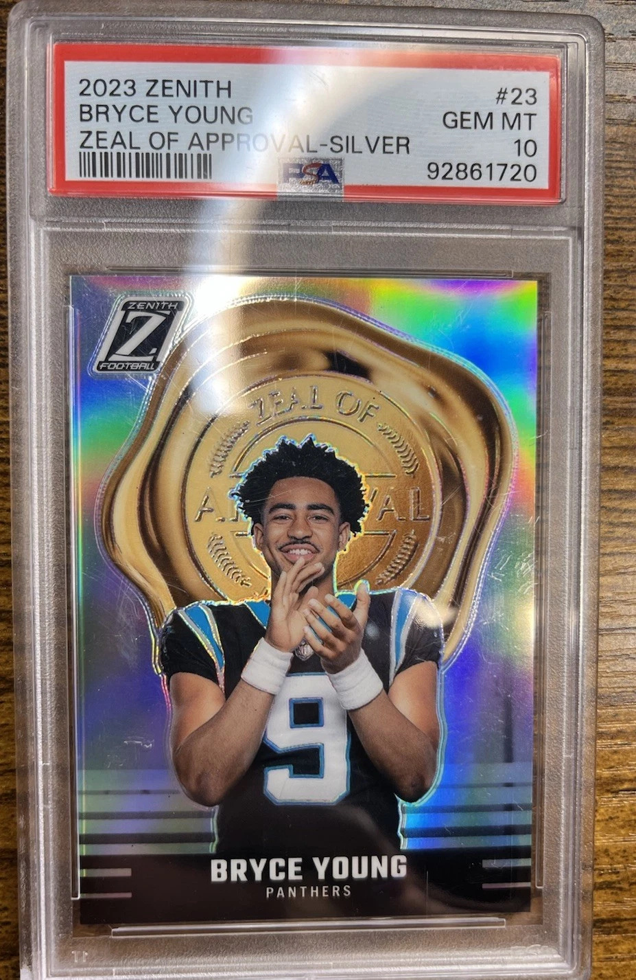 Bryce Young Panini Zenith Zeal of Approval #23 Silver