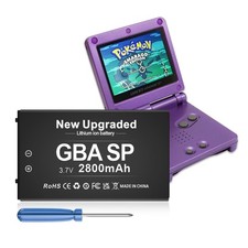 SHENMZ GBA Sp Battery, Upgraded 2800mAh Ultra High Capacity Purple