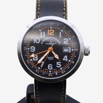 ZENO-WATCH BASEL Pilot GMT Quartz Watch Deadstock From Japan