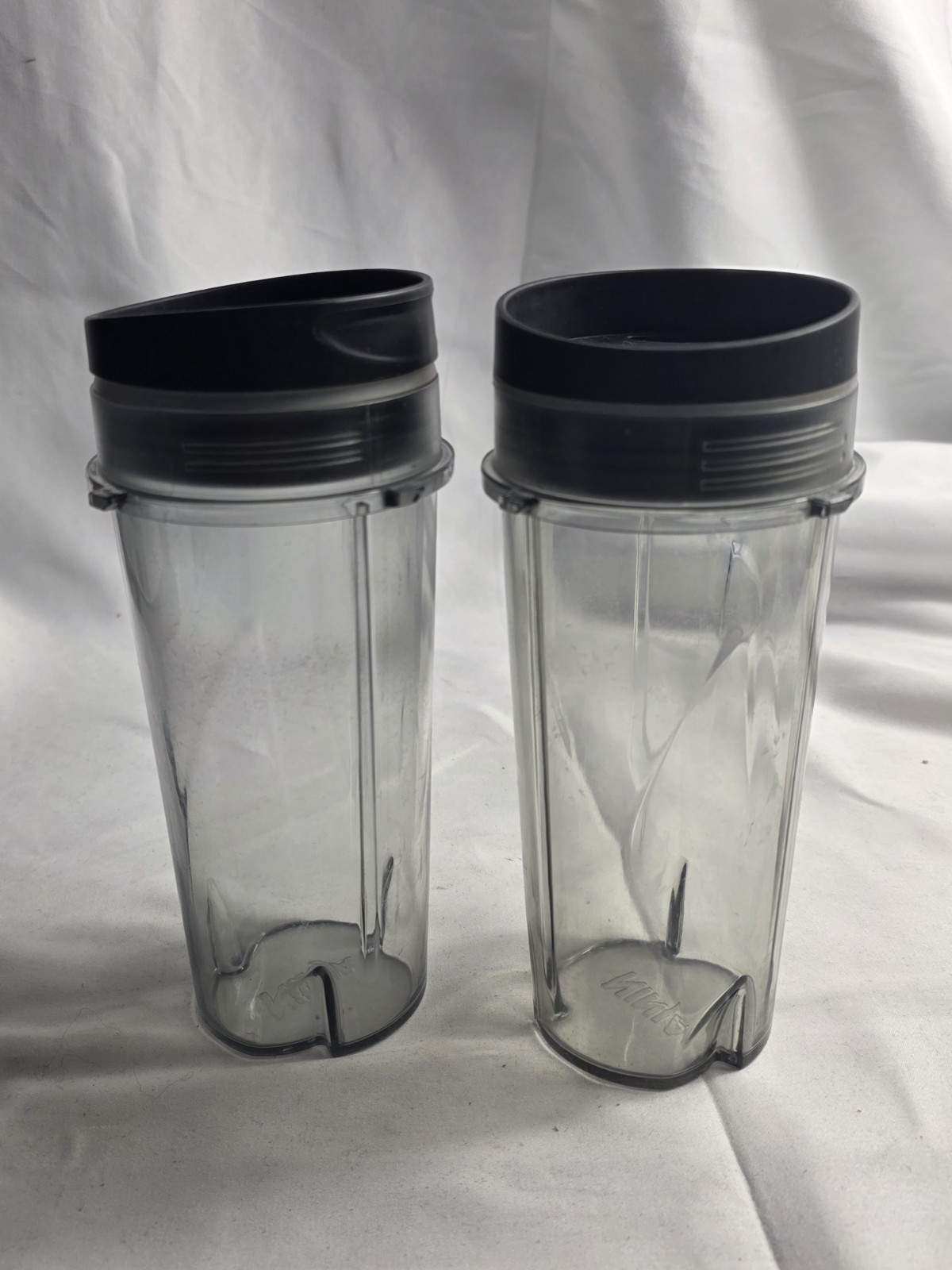2 Nutri Ninja Cups, 2 Lids, Fits Ninja Blender BL660, Used N
