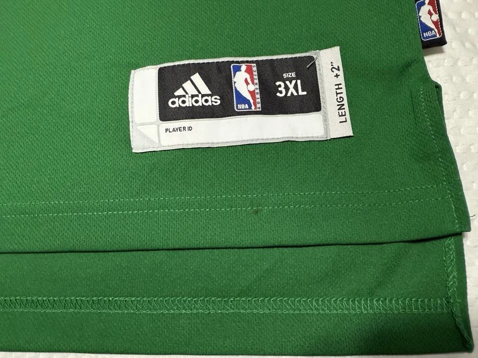 ADIDAS Rajon Rondo 9 NBA 绿色波士顿凯尔特人队缝制球衣尺寸 XXL 长度 +2 — 第 2/4 张图片