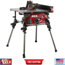 SKIL 15 Amp 10 Inch Portable Jobsite Table Saw with Folding Stand- TS6307-00