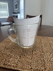 Vintage Pyrex #532 D Handle 4-Cup 1-Quart Red Lettering Glass Measuring Cup USA