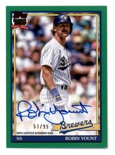 2026 Topps 1991 Autograph #91A-RY Robin Yount Green Auto 51/99 - Brewers