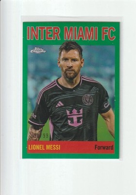 Lionel Messi 2024 Topps Chrome MLS 1964 Topps Insert Green Refractor /99