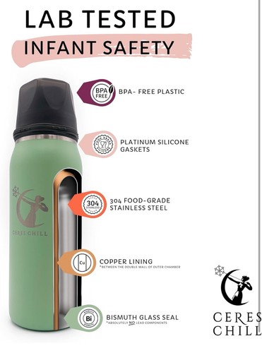 Breastmilk Chiller Reusable Storage Container by CERES CHILL New 24oz - Picture 3 of 9