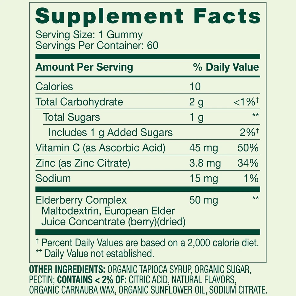 Spring Valley Elderberry Adult Gummies Dietary Supplement, 50 mg, 60 Count - Image 2 of 4