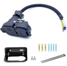 7 Pin Trailer Wiring Harness Connector Kit Tow Hitch Multi-Vehicle