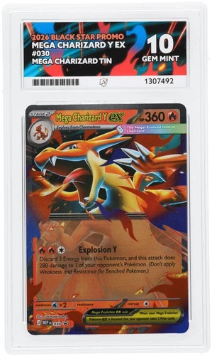 ACE 10 - Mega Charizard Y ex - 030 - Black Star Promo - Perfect Sub Grades