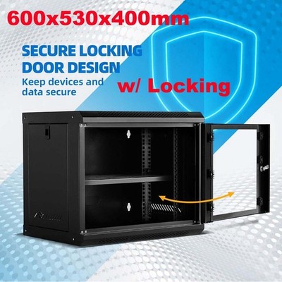 12U Schrank Server Netzwerk Daten-Rack Wandmontage IT-Netzwerk-Rack 400mm tief 