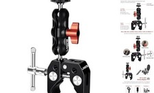 Mic Mount Microphone Clamp with Super Clamp Ball Head and Thread Holes -