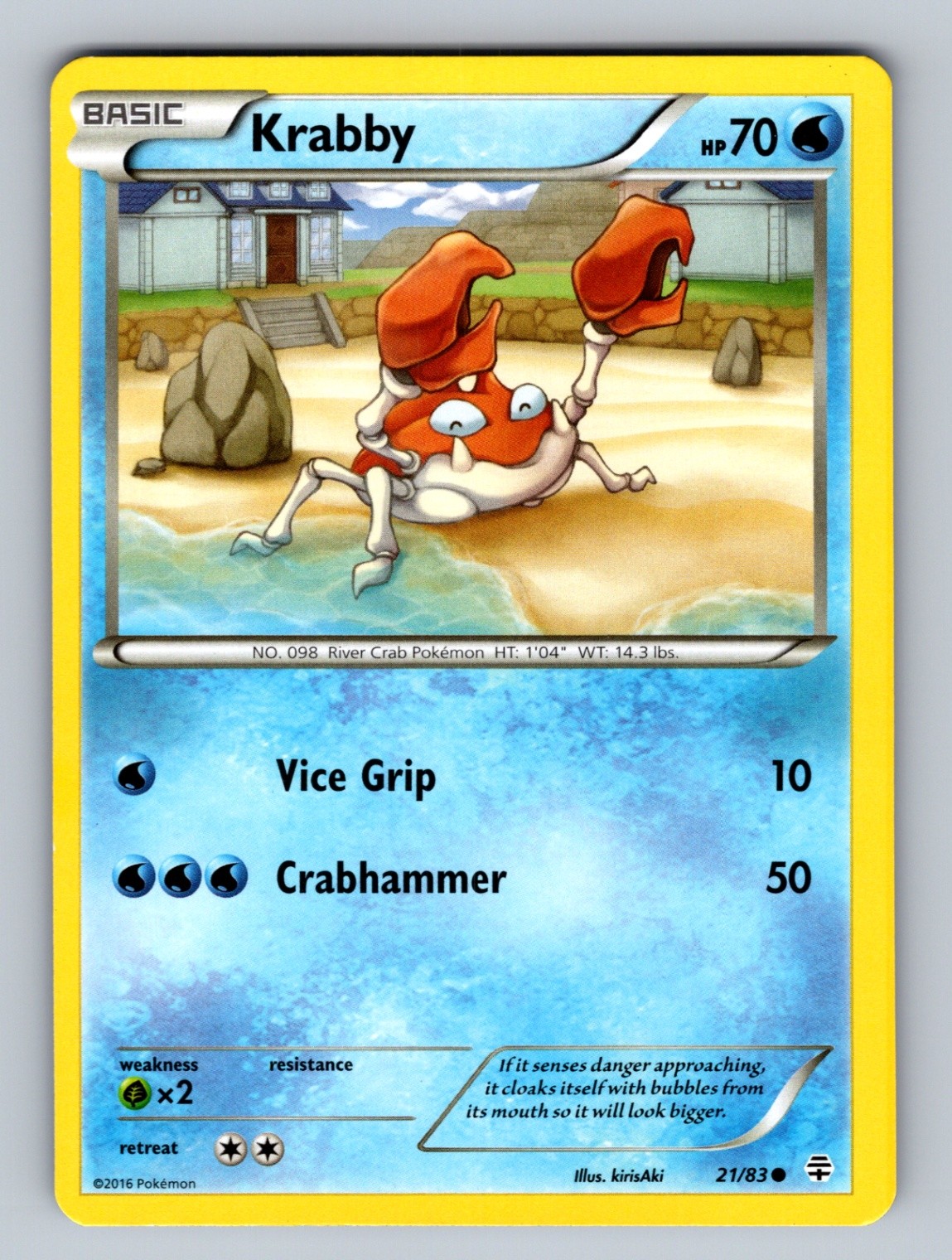 Krabby 13/119 Common XY - Phantom Forces NM - LP Pokemon TCG