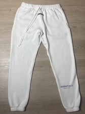Essentials Fear of God White Relaxed Sweatpants Size Large Cream Tapered Joggers