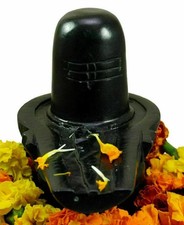 BLACK MARBLE Shivling Shiva 2 " Lingam For Puja home Office temple hindu GIFT