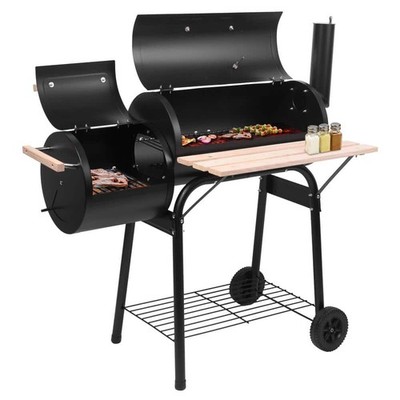 44 Steel Portable Backyard Charcoal BBQ Grill and Offset