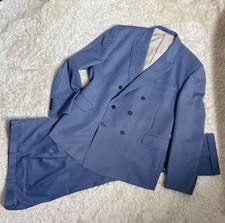 Dankan Custom Double Breasted Suit Set Blue Ermenegildo Zegna Wool Made In Japan