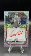 2026 Bowman Chrome Black And White Shimmer Refractor Eli Willits Red Ink Auto