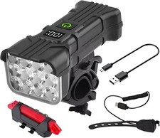40000LM Rechargeable LED MTB Bicycle Light Racing Bike Front Rear Headlight