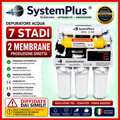 DEPURATORE ACQUA PER IMPIANTO 7 STADI OSMOSI INVERSA A FLUSSO DIRETTO MOD. 700 A - Immagine 1 di 4
