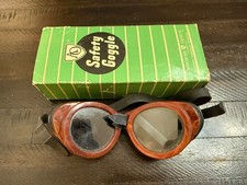 Vtg American Optical Duralite Welding Safety Goggles Green Lenses With Box