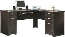 Realspace Magellan 59" W L-Shape Corner Desk 101095 - Espresso