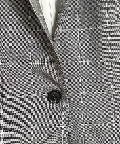 Blazer donna Banana Republic lungo magro taglia 10 grigio classico, usato - Foto 4 di 14
