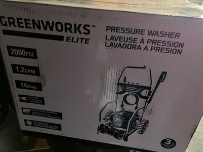 #ad Greenworks 2000 PSI 1.2 GPM Electric Pressure Washer 25Ft Hose 35Ft Cord GPW2100 $160.00