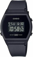 Casio LW204-1B, Women's Illuminator Watch, Black Resin Strap, Chronograph, Alarm