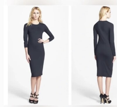 leith long sleeve bodycon dress Light Gray Ribbed Halter Cut Out Long Sleeve Dress main image 0