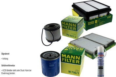 MANN-FILTER + Klima-Anlagen-Reiniger für Suzuki Grand Vitara I 2.0 HDi 110 16V