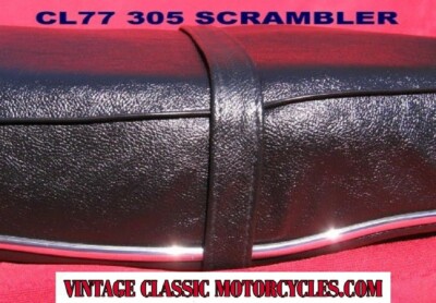 HONDA CL72 250 CL77 305 SCRAMBLER SEAT COVER KIT W/ NEW CHROME