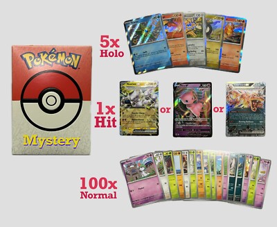 Pokemon Mystery Pack 100+ Karten EX/V/VStar/GX GARANTIERT (keine Doppelten)