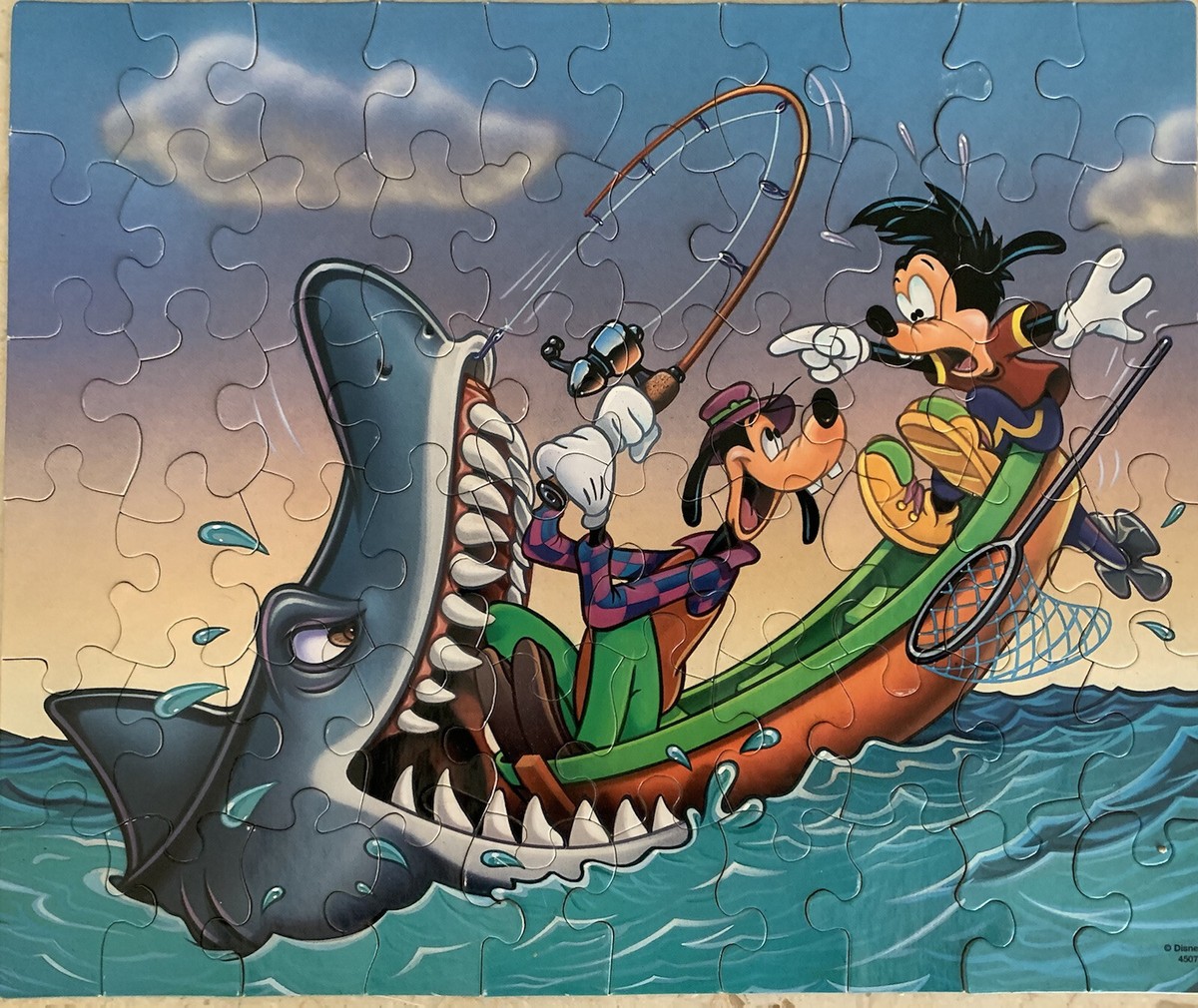Vintage Mickey's Stuff Puzzle Complete 60 pcs Goofy Boat in