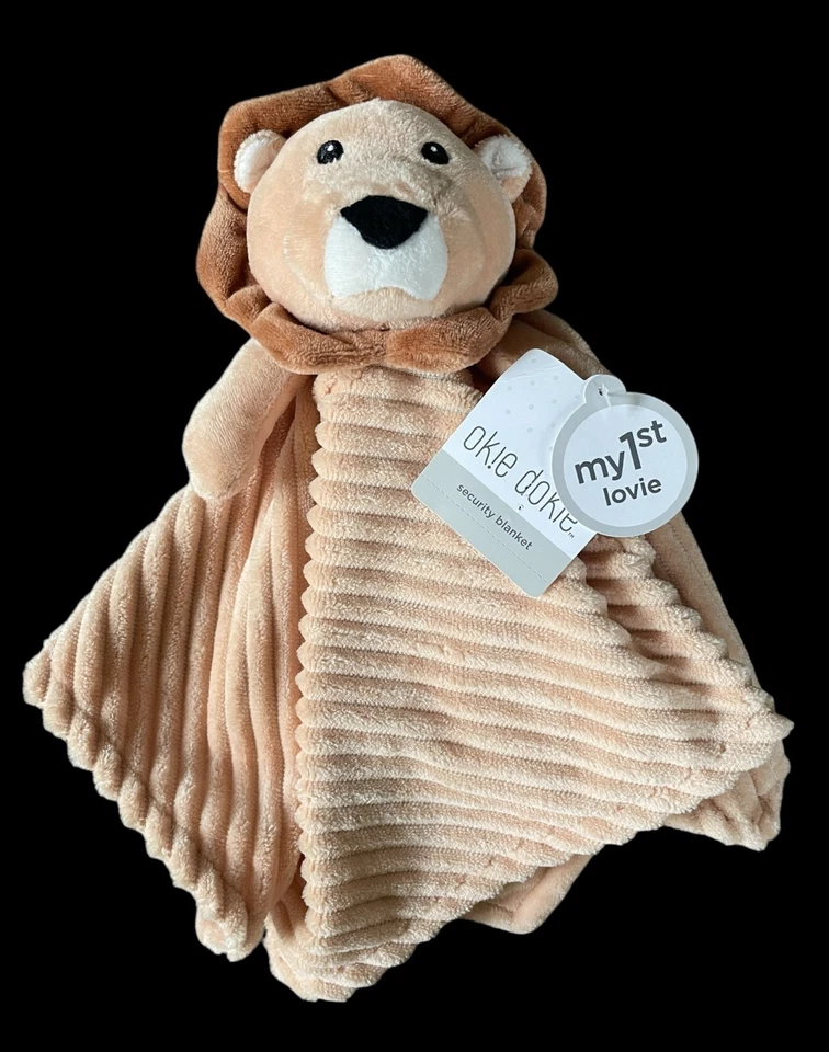 Manta de seguridad acanalada juguete marrón amoroso león peluche león novato con etiqueta JCP Foto 2 de 4