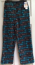 NWT CALVIN KLEIN BOYS BLUE/BLACK FLAME-RESISTANT SLEEPWEAR PAJAMAS SIZE 7/8 26