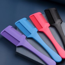 Hairdressing Comb Haircut Brush Carbon Handle Hair Brushes with Razor Blade⇖