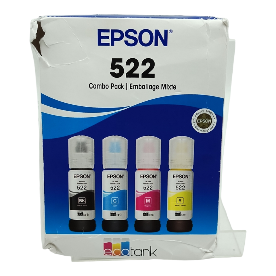 Genuine Epson 522 Ink Bottles 4 Pack for ET2720 ET2800 ET2803 ET