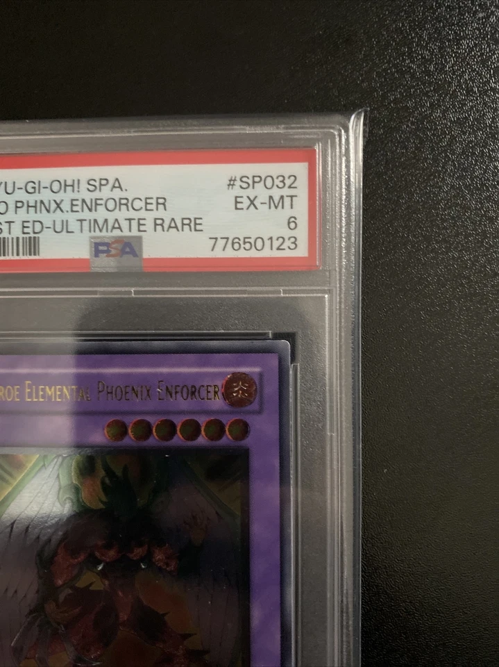SPANISH E-HERO PHOENIX ENFORCER ULTIMATE PSA 6 YUGIOH 1ST EDITION EOJ-SP032 EX - Image 3 of 4